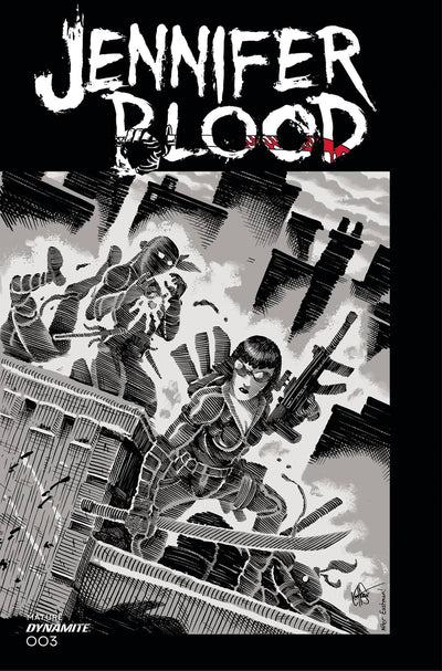 JENNIFER BLOOD VOL 2 #3 CVR O 1:11 COPY FOC INCV TMNT HOMAGE HAESER