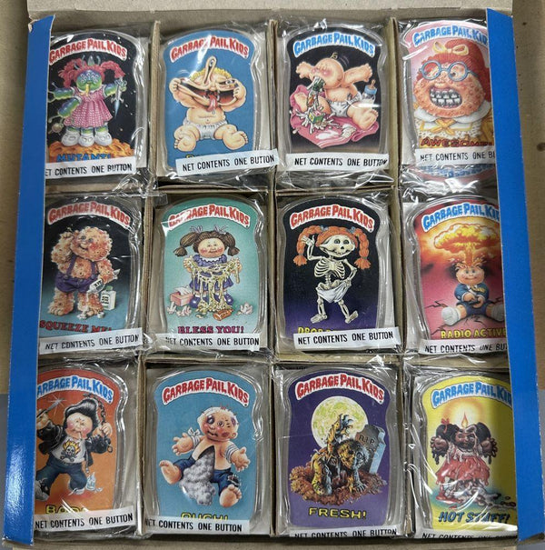 1986 TOPPS GARBAGE PAIL KIDS GPK BUTTON SET OF 12