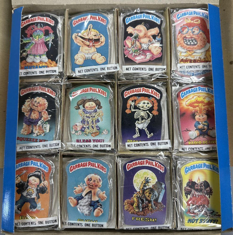 1986 TOPPS GARBAGE PAIL KIDS GPK BUTTON SET OF 12