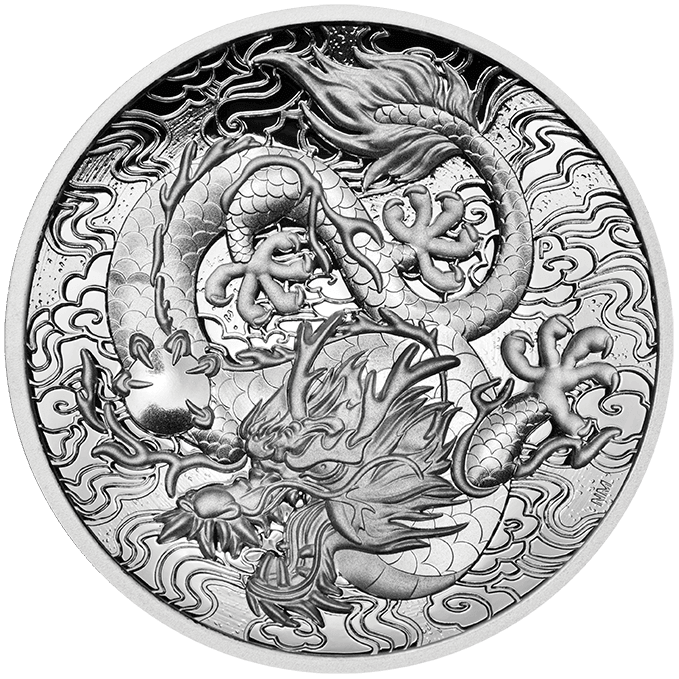 CHINESE MYTHS AND LEGENDS DRAGON 2021 2oz SILVER PROOF HIGH RELIEF COIN - Kings Comics