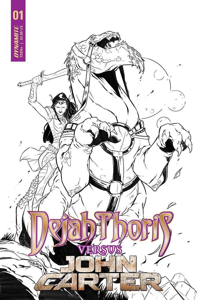DEJAH THORIS VS JOHN CARTER OF MARS #1 CVR F 10 COPY INCV MIRACOLO LINE ART