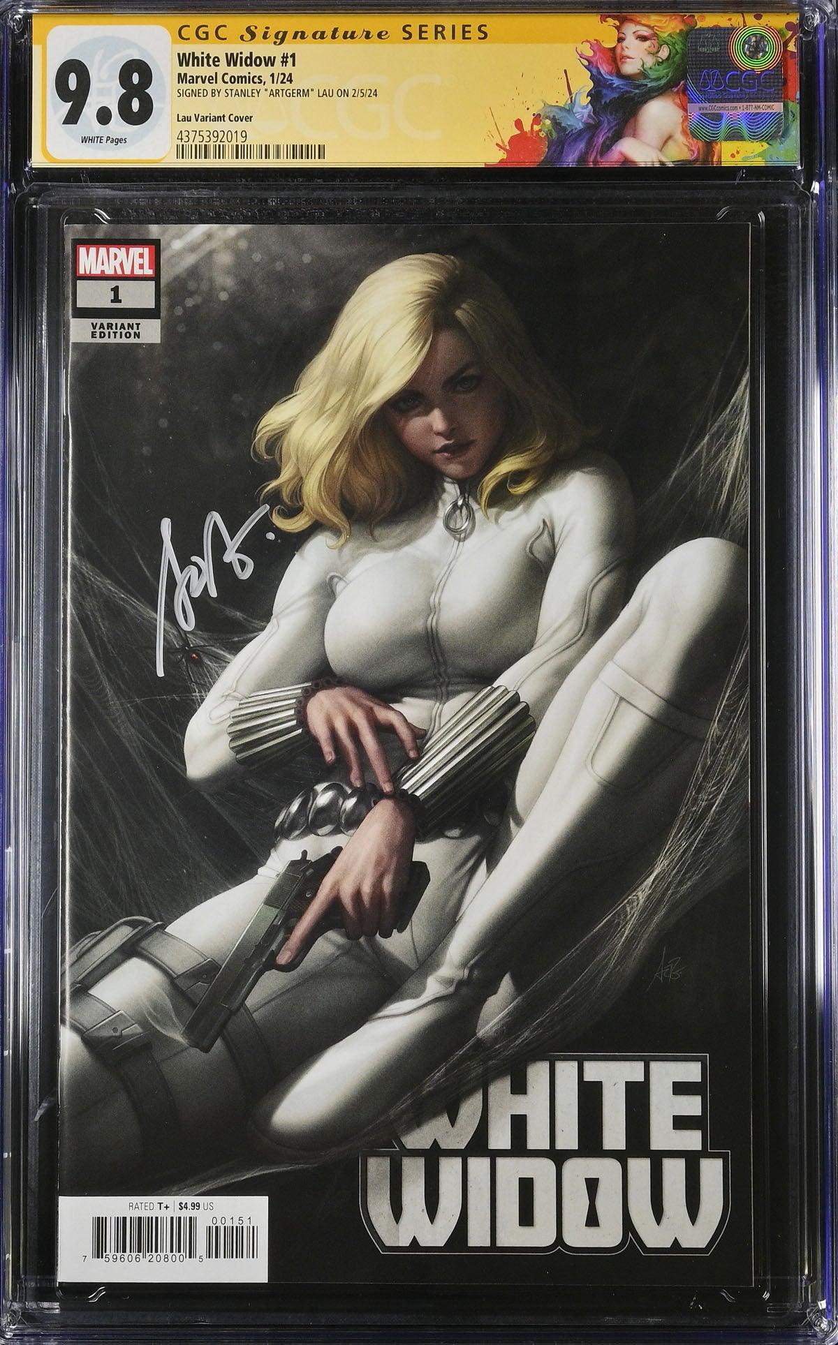 CGC WHITE WIDOW #1 LAU VARIANT (9.8) SIGNATURE SERIES - SIGNED BY STANLEY "ARTGERM" LAU - Kings Comics
