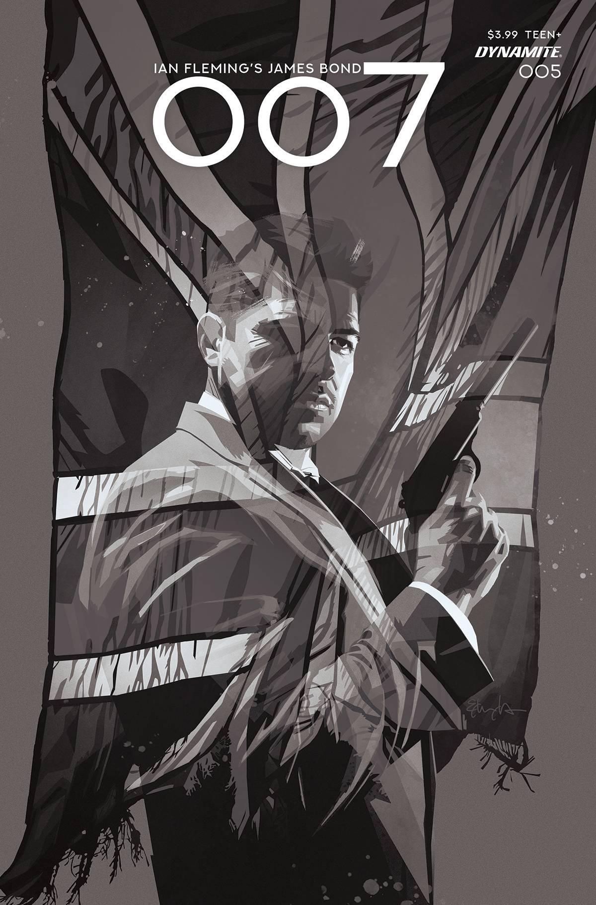 007 #5 CVR E 10 COPY INCV EDWARDS B&W - Kings Comics