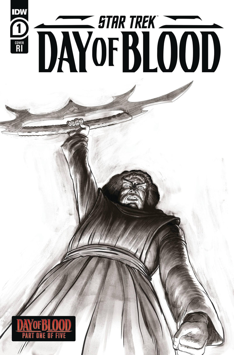 STAR TREK DAY OF BLOOD (2023) #1 CVR E 10 COPY INCV WARD B&W