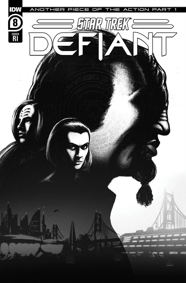 STAR TREK DEFIANT (2023) #8 CVR D 10 COPY FEEHAN B&W VAR