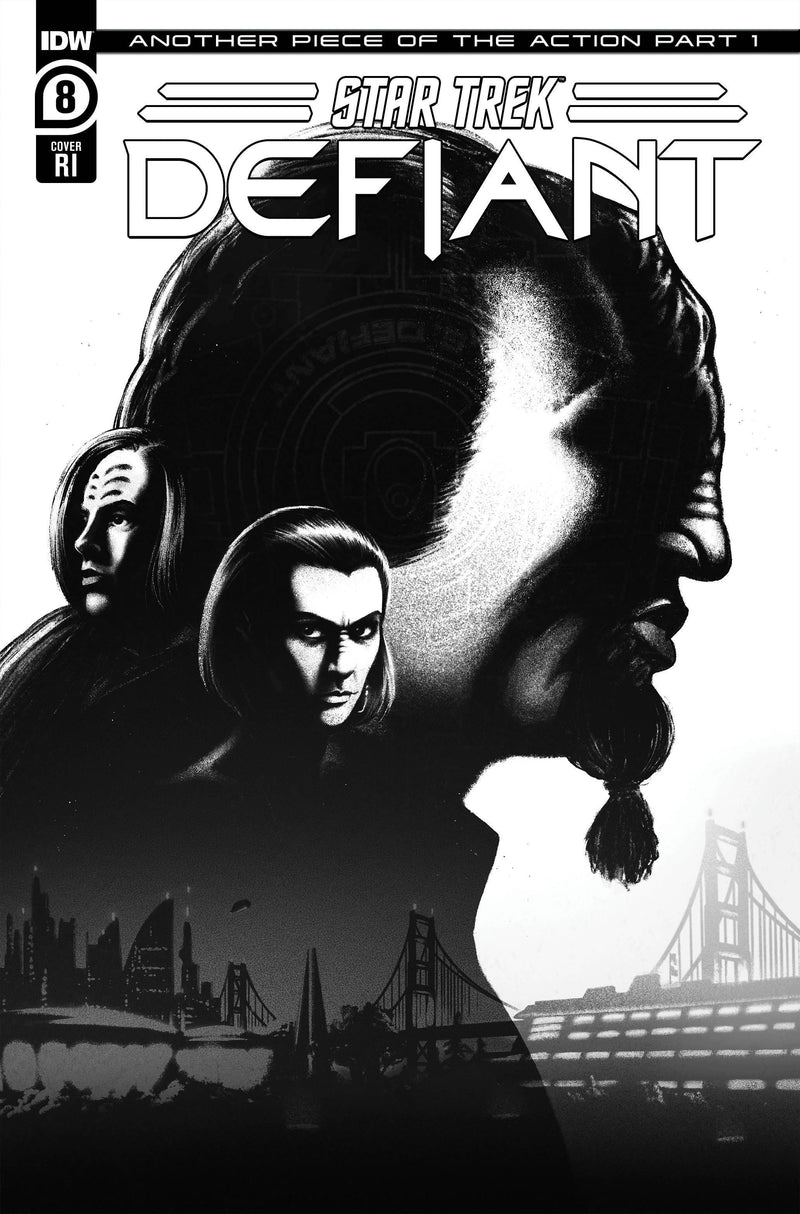STAR TREK DEFIANT (2023) #8 CVR D 10 COPY FEEHAN B&W VAR