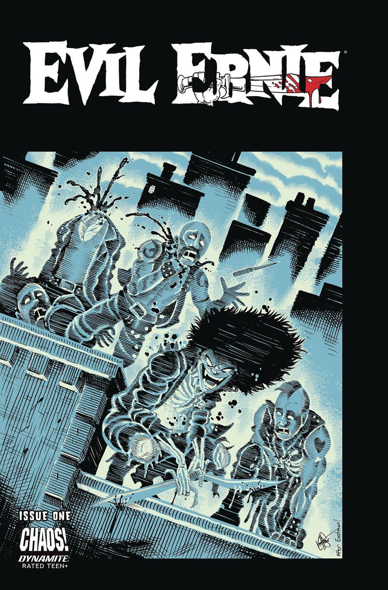 EVIL ERNIE VOL 5 #1 CVR J FOC BONUS TMNT HOMAGE HAESER