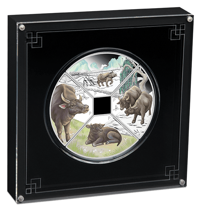 YEAR OF THE OX QUADRANT 2021 1oz SILVER PROOF FOUR-COIN SET - Kings Comics