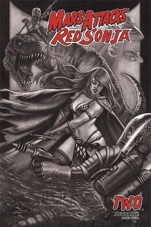 MARS ATTACKS RED SONJA #2 7 COPY STRATI SKETCH DRESSED FOC I - Kings Comics