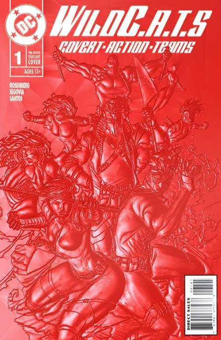 WILDCATS VOL 6 (2022) #1 CVR E BRETT BOOTH & SANDRA HOPE 90S COVER MONTH FOIL MULTI-LEVEL EMBOSSED CARD STOCK VAR