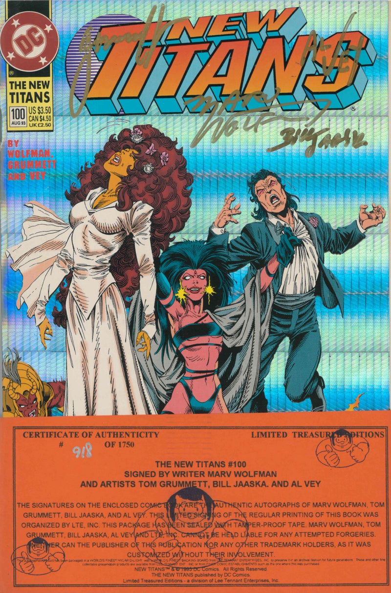 NEW TITANS #100 LIMITED TREASURED SIGNED EDITION