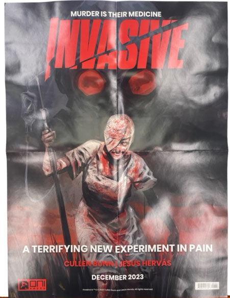 FACELESS AND THE FAMILY & INVASIVE DOUBLE SIDED FOLDED POSTER PROMO