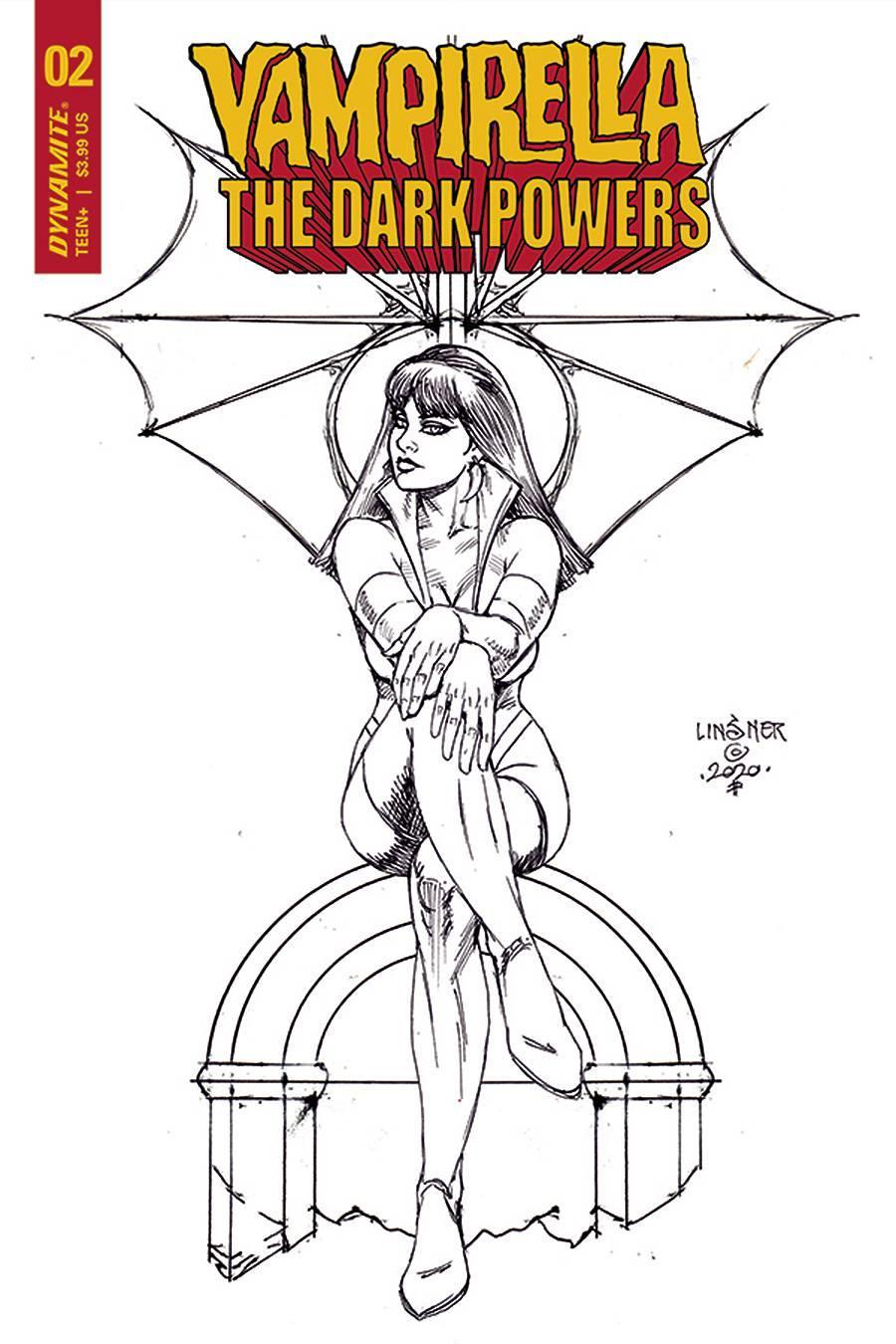 VAMPIRELLA DARK POWERS #2 20 COPY LINSNER B&W INCV - Kings Comics