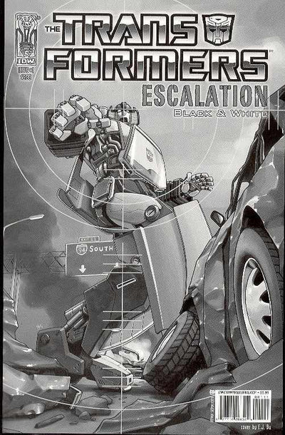 TRANSFORMERS ESCALATION #1 BLACK & WHITE VAR