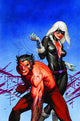 WOLVERINE AND BLACK CAT CLAWS 2 BY J LISNER POSTER