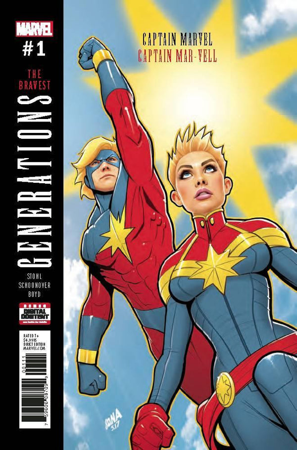 GENERATIONS CAPT MARVEL & CAPT MAR-VELL #1 - DAVID NAKAYAMA SIGNED