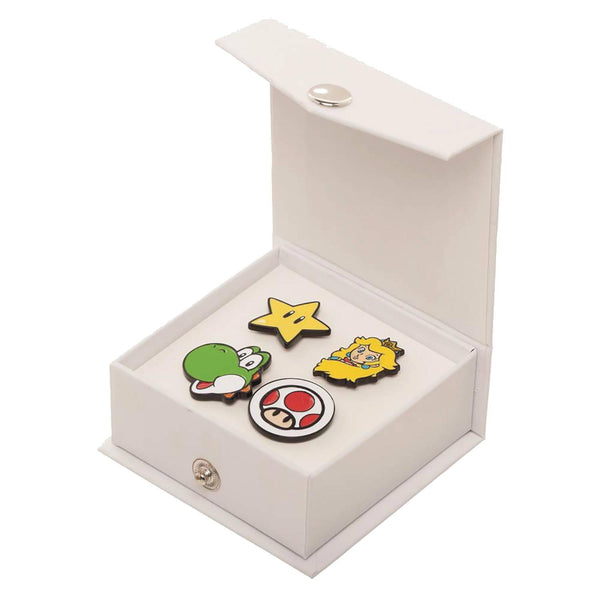 NINTENDO SUPER MARIO LAPEL PIN SET - BATTLE DAMAGED SEE NOTES