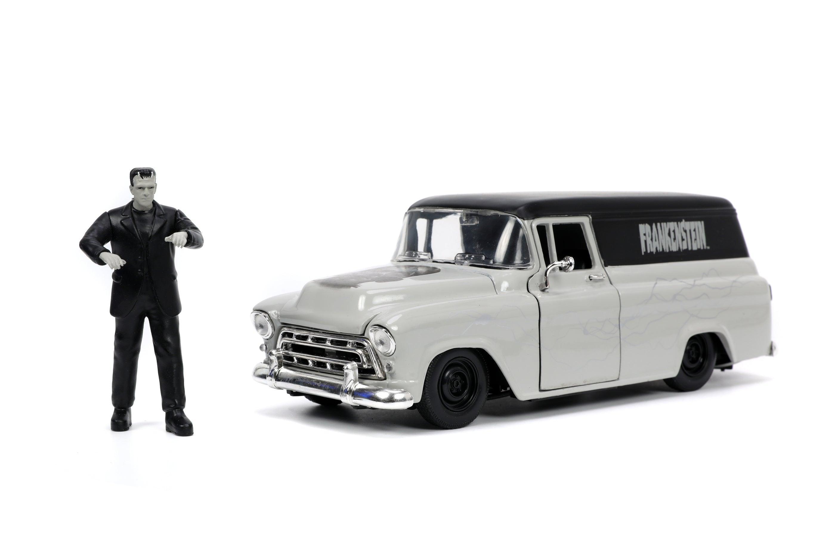 HOLLYWOOD RIDES 1957 CHEVY SUBURBAN W/FRANKENSTEIN 1/24 DIE-CAST VEHICLE - Kings Comics