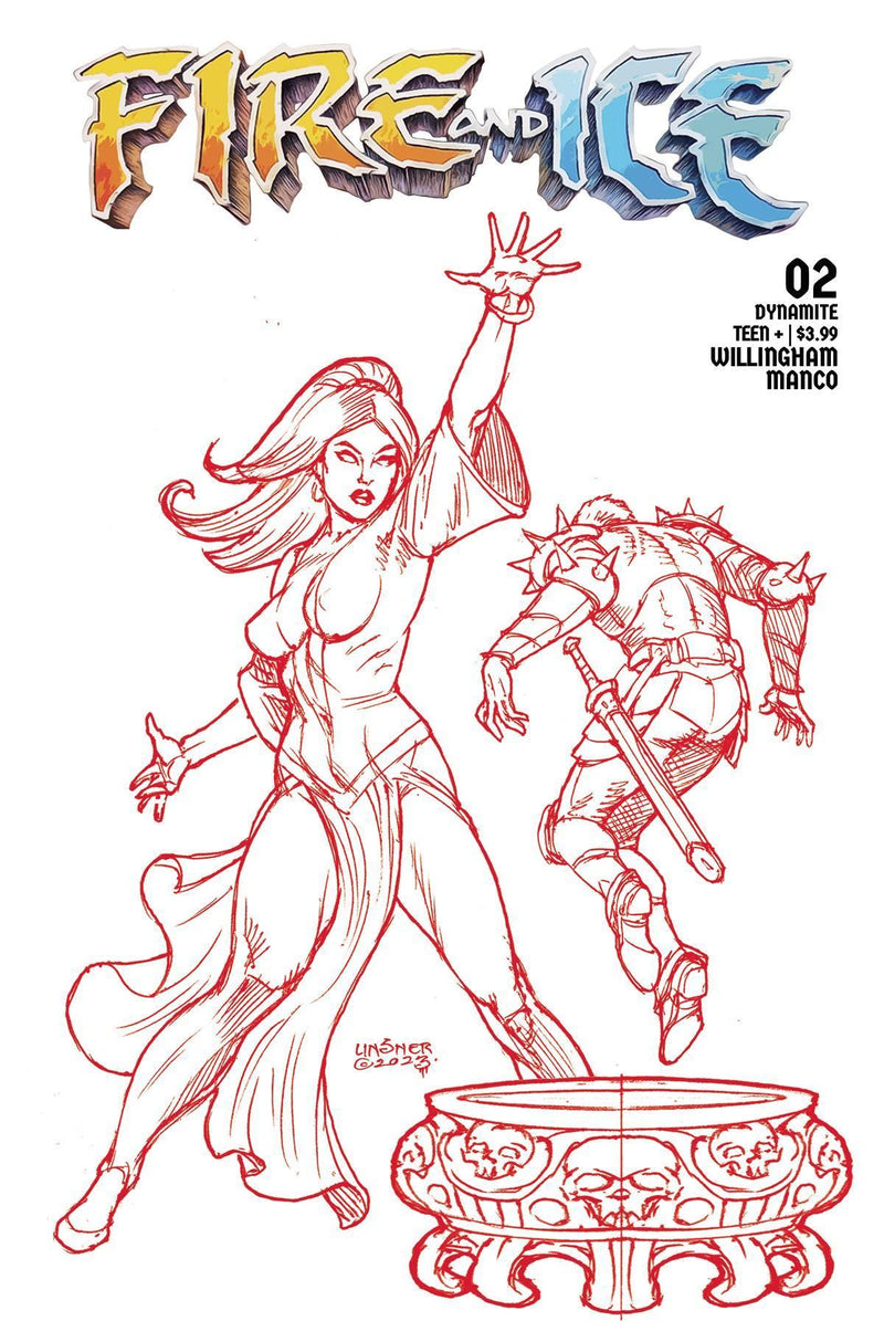 FIRE AND ICE (2023) #2 CVR I 25 COPY INCV LINSNER FIERY RED LINE ART