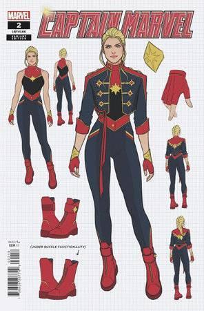 CAPTAIN MARVEL VOL 10 (2023) #2 10 COPY INCV JEN BARTEL DESIGN VAR