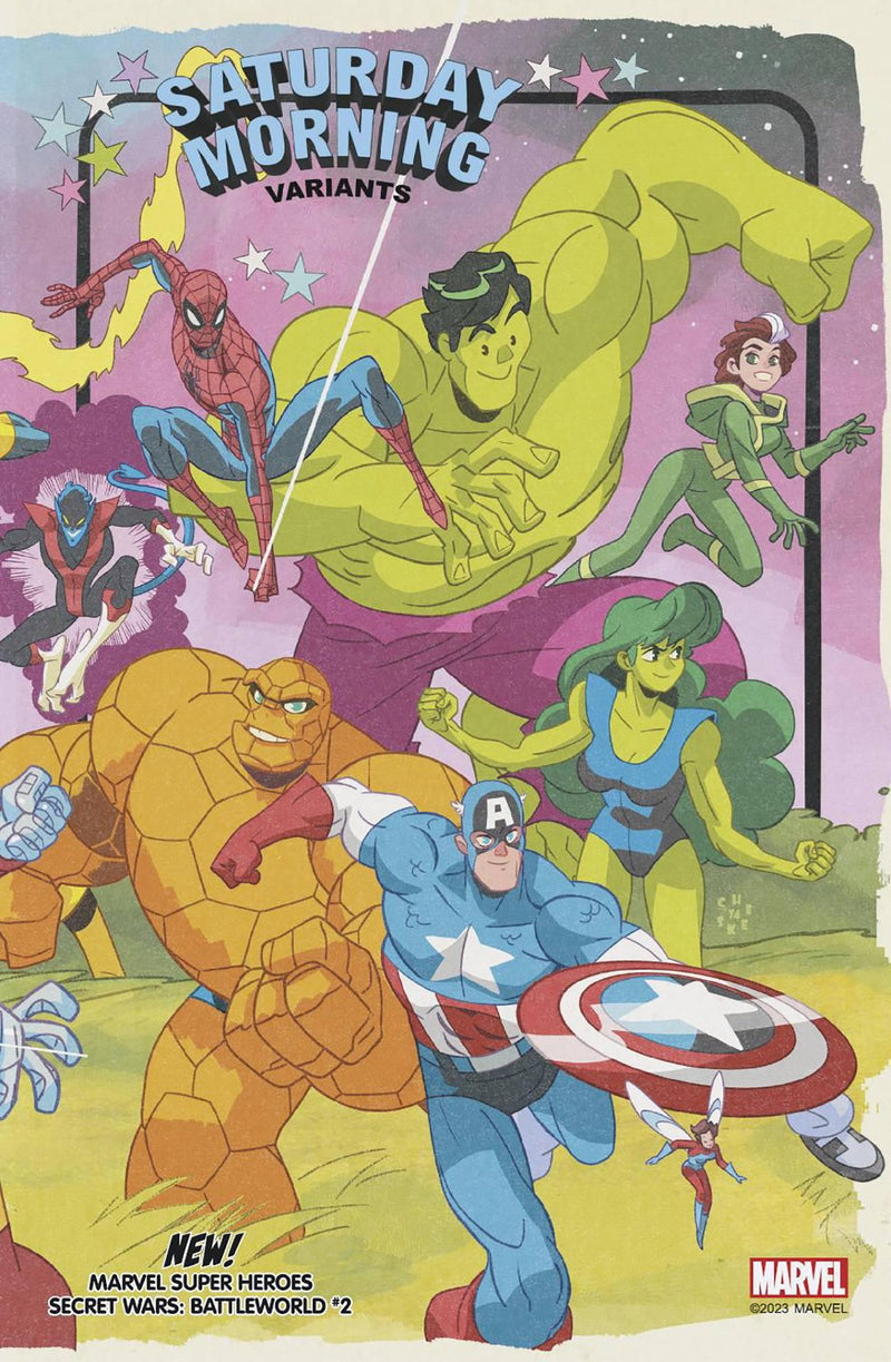 MARVEL SUPER HEROES SECRET WARS BATTLEWORLD (2023) #2 GALLOWAY SATURDAY MORNING VAR