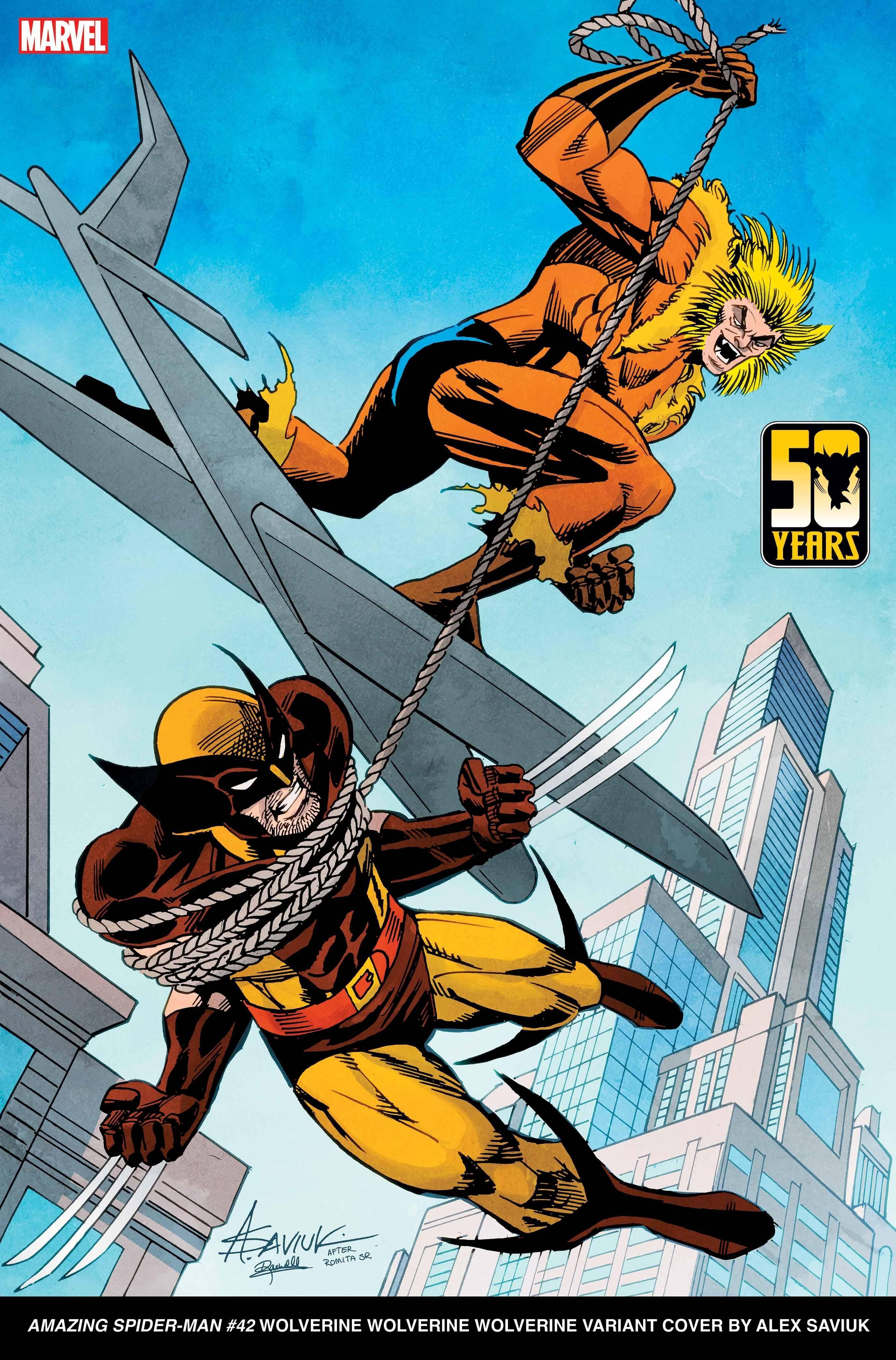 AMAZING SPIDER-MAN VOL 6 (2022) #42 SAVIUK WOLVERINE WOLVERINE WOLVERINE VAR - Kings Comics