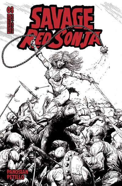 SAVAGE RED SONJA (2023) #3 CVR E 10 COPY INCV FRANK LINE ART