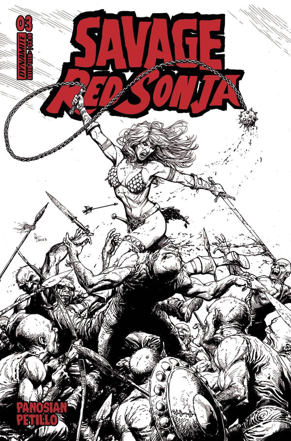 SAVAGE RED SONJA (2023) #3 CVR E 10 COPY INCV FRANK LINE ART