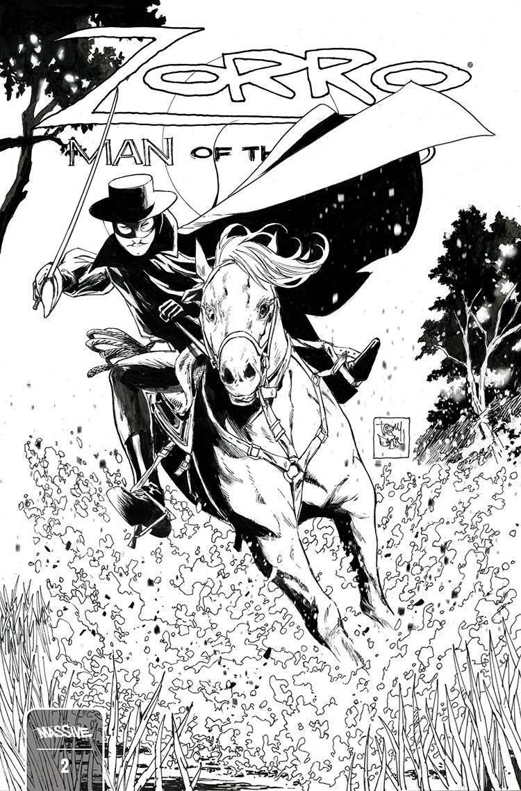 ZORRO MAN OF THE DEAD (2024) #2 CVR D 10 COPY INCV DANIEL BW - Kings Comics