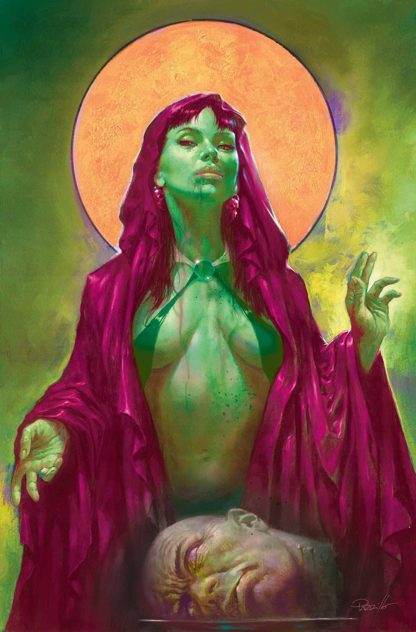 VAMPIRELLA VOL 8 (2019) #666 CVR T 10 COPY FOC INCV PARRILLO ULTRAVIOLET VAR - Kings Comics
