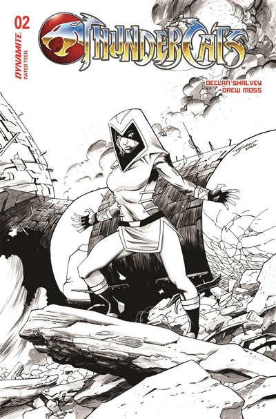 THUNDERCATS (2024) #2 CVR ZC 10 COPY FOC INCV SHALVEY CALICA B&W VAR