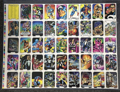 1989 MARVEL MIKE ZECK TRADING CARD COLLECTION UNCUT SHEET (MINT)