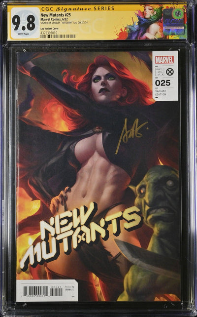 CGC NEW MUTANTS VOL 4 #25 1:50 LAU VARIANT (9.8) SIGNATURE SERIES - SIGNED BY STANLEY "ARTGERM" LAU