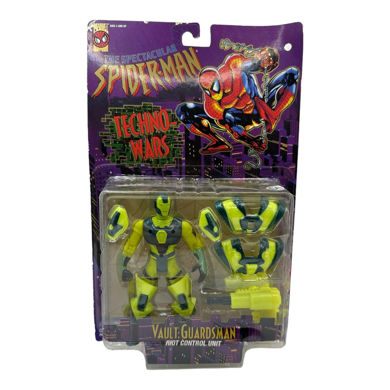 1996 TOYBIZ SPIDER-MAN TECHNO WARS VAULT GUARDSMAN AF