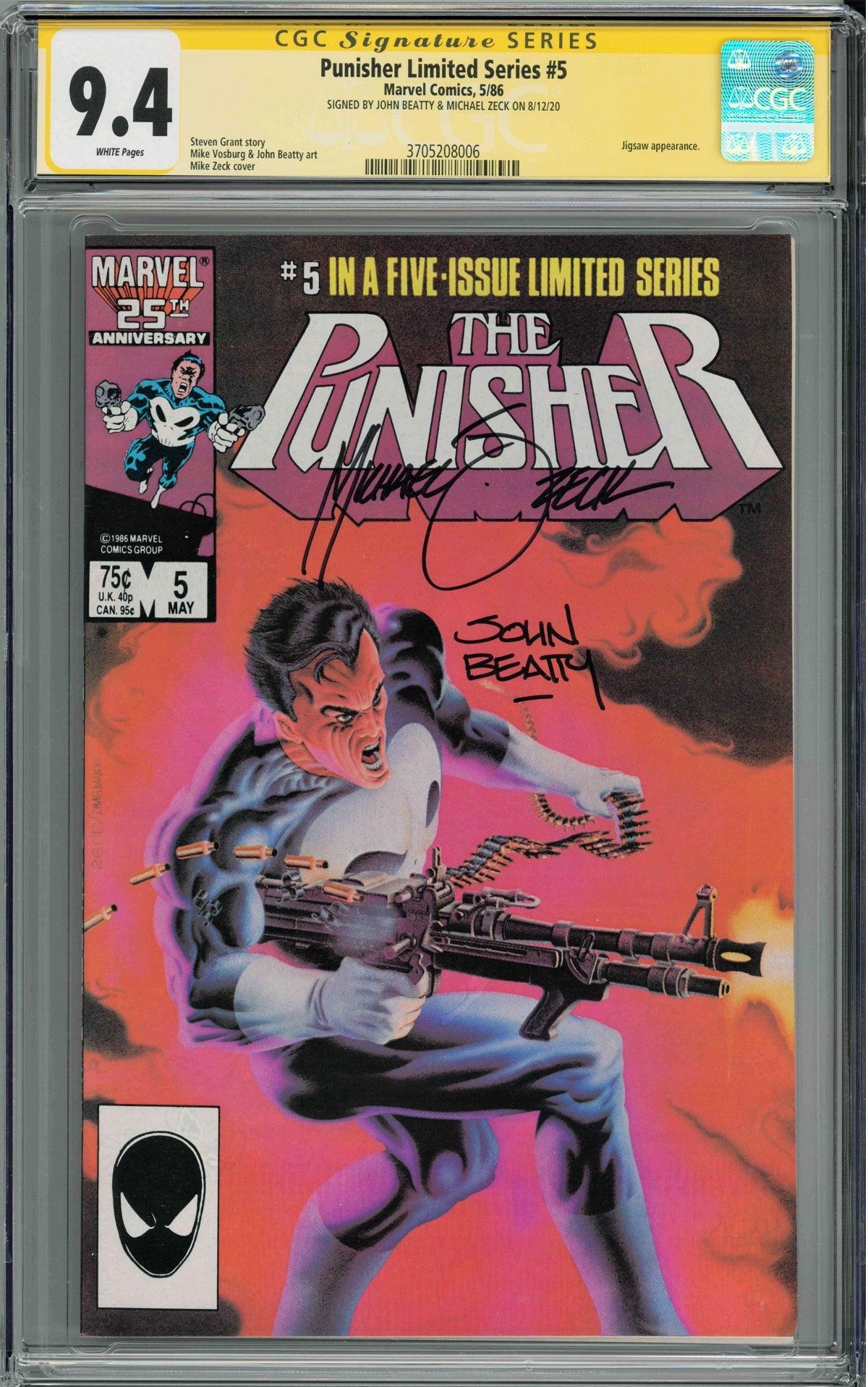CGC PUNISHER LIMITED SERIES #5 (9.4) SIGNATURE SERIES - SIGNED BY JOHN BEATTY & MIKE ZECK - Kings Comics