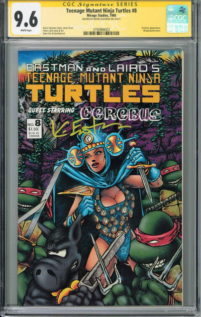 CGC TEENAGE MUTANT NINJA TURTLES #8 (9.6) SIGNATURE SERIES - SIGNED BY KEVIN EASTMAN