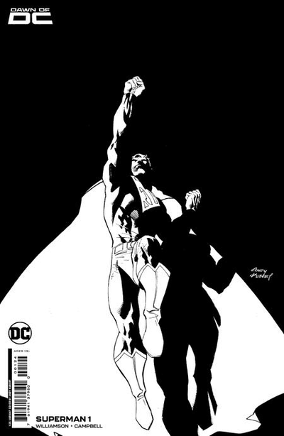SUPERMAN VOL 7 (2023) #1 CVR M INC 1:25 ANDY KUBERT BLACK & WHITE CARD STOCK VAR