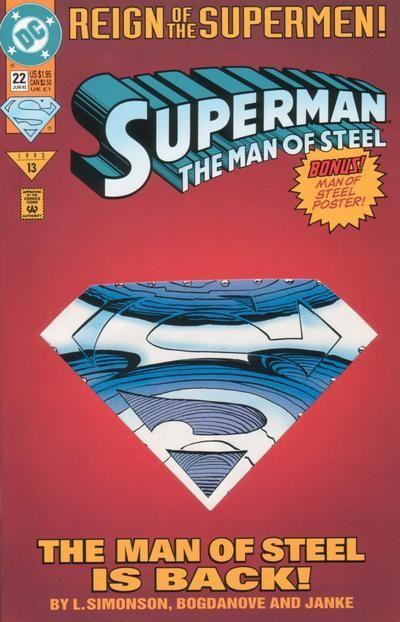 SUPERMAN THE MAN OF STEEL #22 DIE-CUT