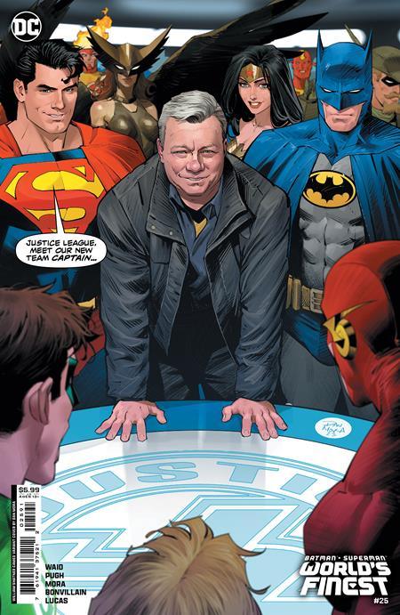 BATMAN SUPERMAN WORLDS FINEST (2022) #25 CVR G DAN MORA WILLIAM SHATNER CAMEO CARD STOCK VAR - Kings Comics