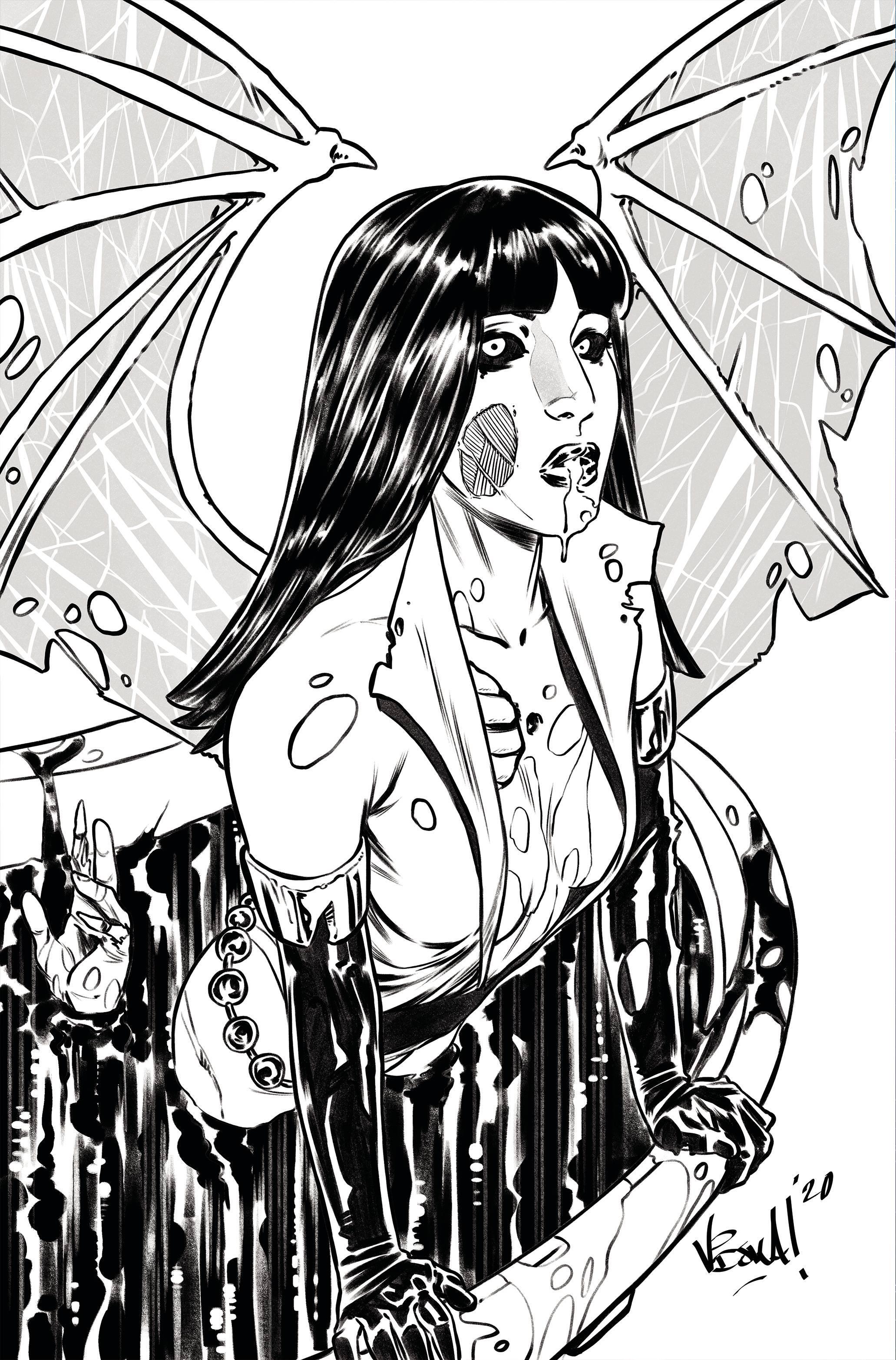 VAMPIRELLA DARK POWERS #2 11 COPY FEDERICI B&W VIRGIN FOC IN - Kings Comics