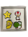 NINTENDO SUPER MARIO LAPEL PIN SET - BATTLE DAMAGED SEE NOTES