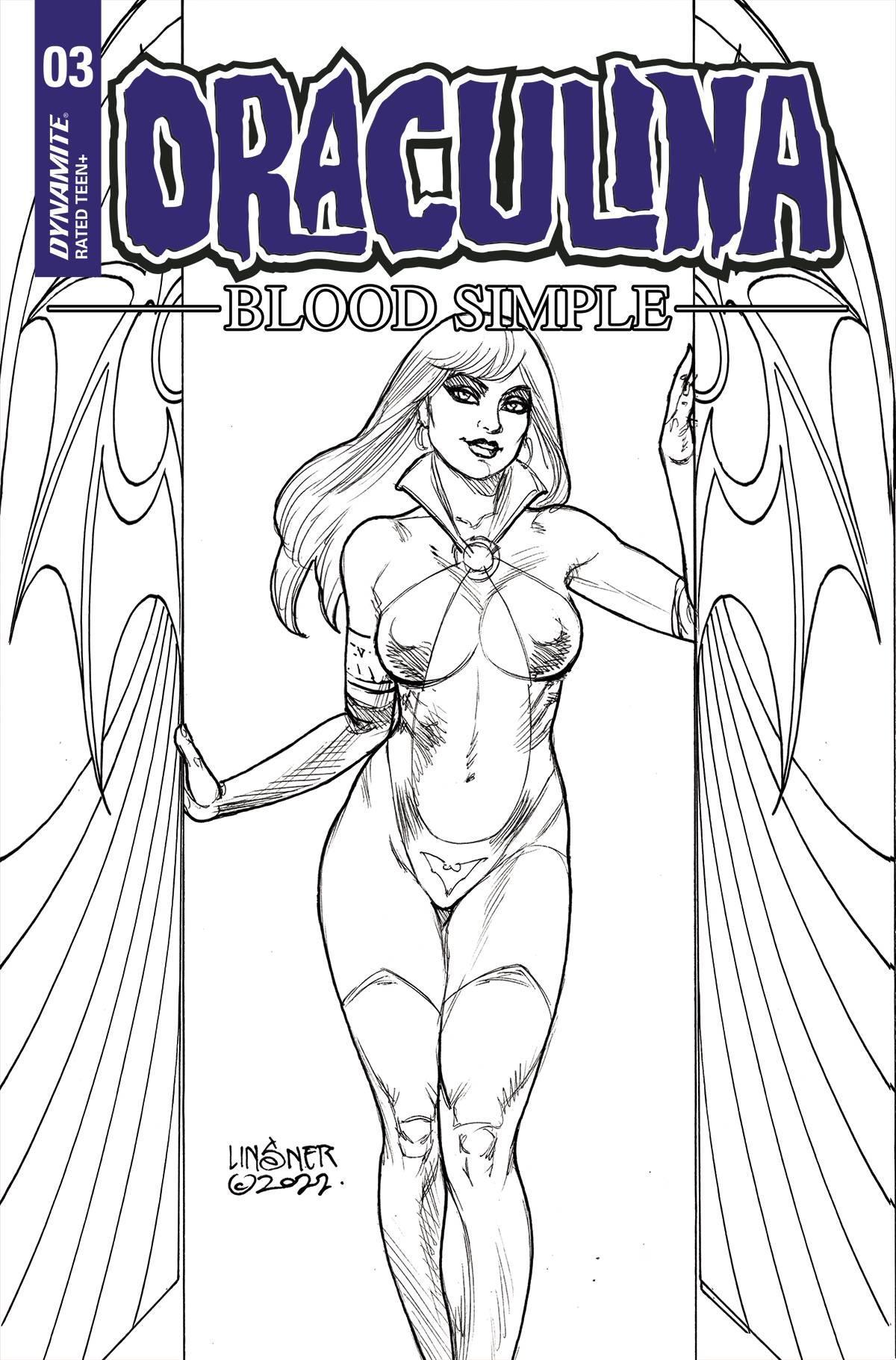 DRACULINA BLOOD SIMPLE (2023) #3 CVR F 10 COPY INCV LINSNER LINE ART - Kings Comics