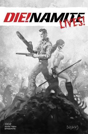 DIE!NAMITE LIVES #2 CVR R 7 COPY FOC INCV SUYDAM B&W