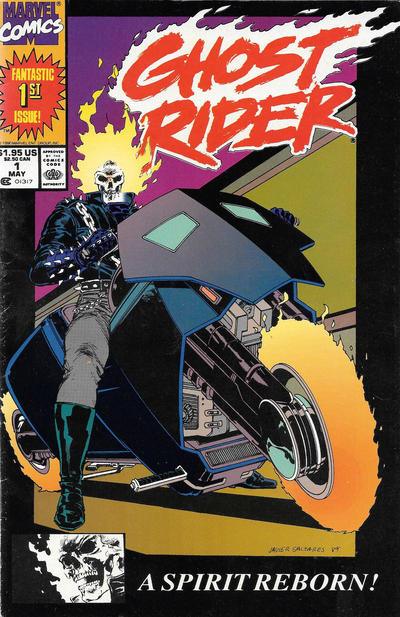 GHOST RIDER VOL 2 (1990) #1 2ND PTG (VF) - FIRST APPEARANCE DANNY KETCH & DEATHWATCH - Kings Comics