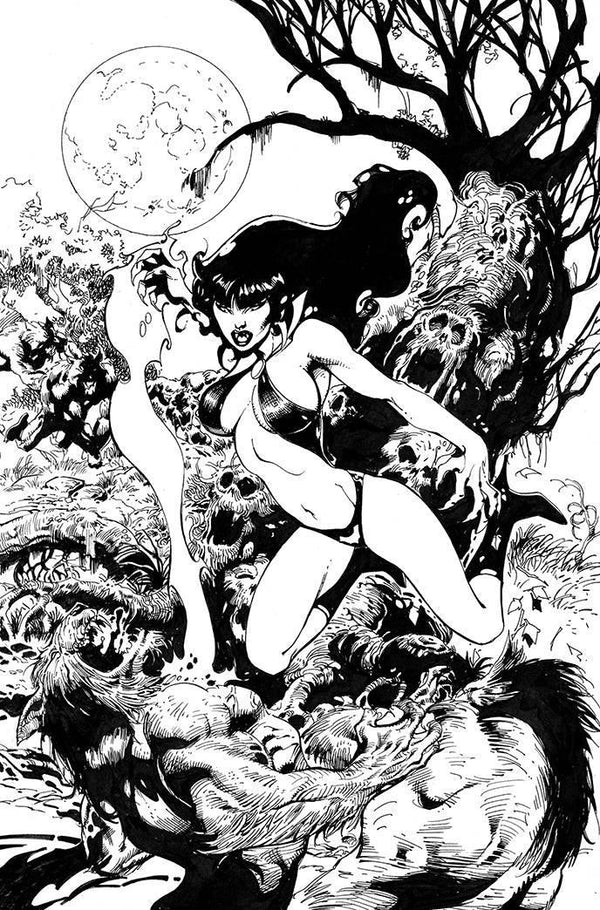 VAMPIRELLA VOL 8 #19 11 COPY CASTRO B&W VIRGIN FOC INCV