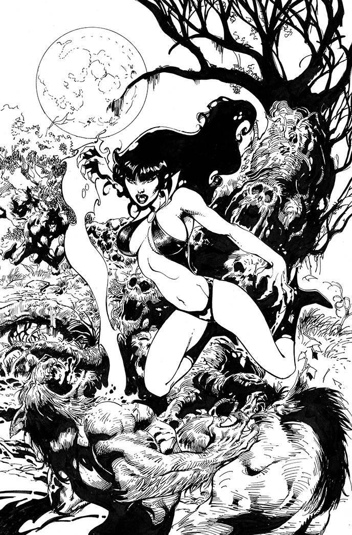 VAMPIRELLA VOL 8 #19 11 COPY CASTRO B&W VIRGIN FOC INCV