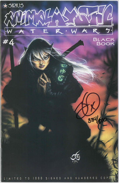 ANIMAL MYSTIC WATER WARS (1996) #4 BLACK BOOK - SIGNED LTD ED