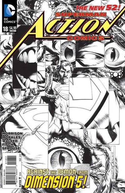 ACTION COMICS (2011) #18 BLACK AND WHITE VAR ED
