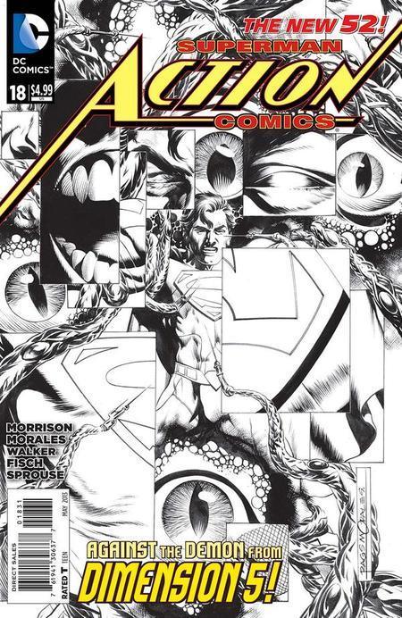 ACTION COMICS (2011) #18 BLACK AND WHITE VAR ED