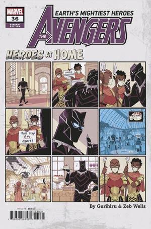 AVENGERS VOL 7 #36 GURIHIRU HEROES AT HOME VAR